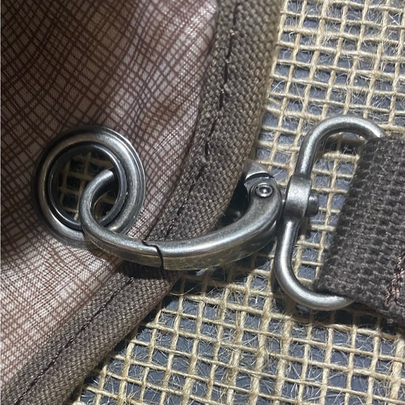 Thirty-one Tote Water Resistant Brown/Beige Textured Straw Removable Straps - Picture 11 of 13